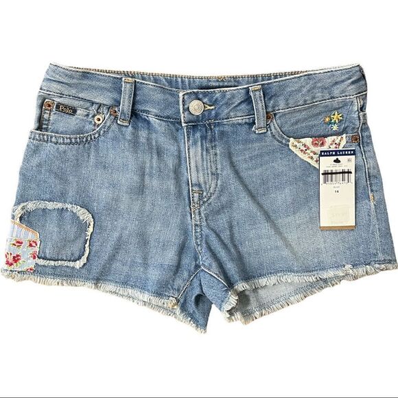 Polo Ralph Lauren Embroidery Denim Short NEW - Picture 1 of 5